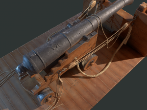 ship cannon 3D Model