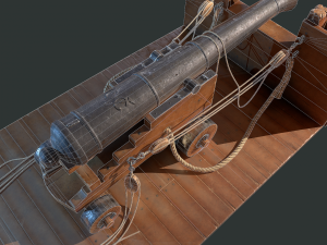 ship cannon 3D Model
