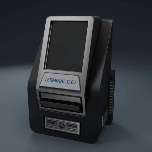 sci-fi terminal Modelo 3D .c4d .max .obj .3ds .fbx .stl .blend 