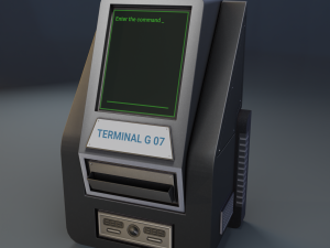 sci-fi terminal Modelo 3D