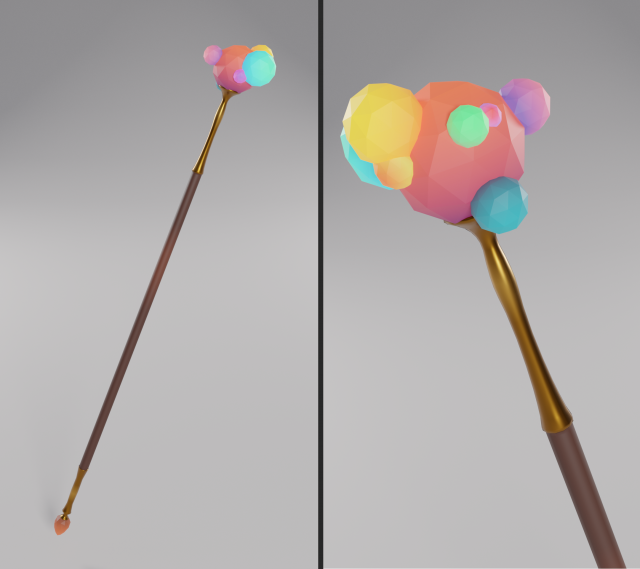 ico staff 3D Model .c4d .max .obj .3ds .fbx .stl .blend 