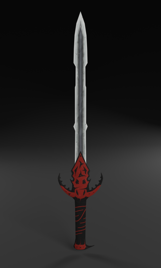 fantasy sword 3D Модель .c4d .max .obj .3ds .fbx .stl .blend 