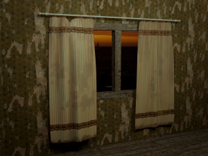 old curtains 3D 모델