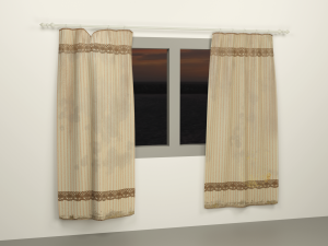 old curtains 3D 모델
