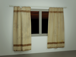 old curtains 3D 모델