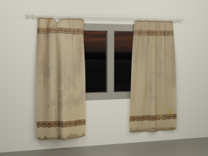 old curtains 3D 모델