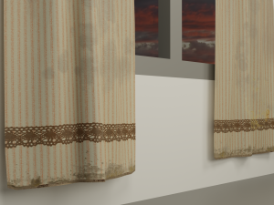 old curtains 3D 모델