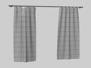 old curtains 3D 모델