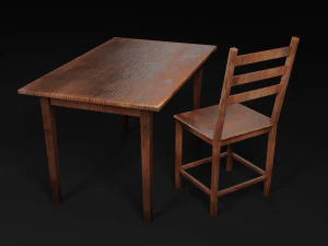 table and chair 3D Model