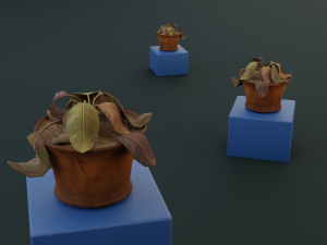 dry flowerpot Model 3D