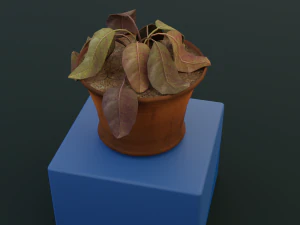 dry flowerpot 3D Model