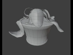 dry flowerpot 3D Model
