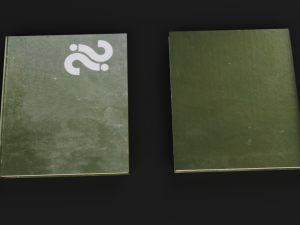 old books set Model 3D