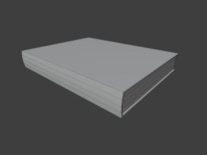old books set Model 3D