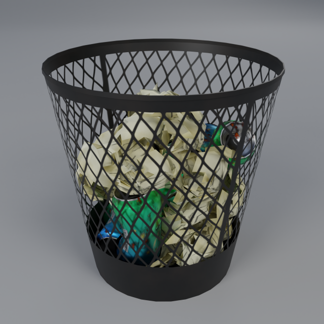 trash bin 3D-Modell .c4d .max .obj .3ds .fbx .stl .blend 