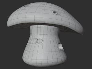 mushroom house scene 3D Model