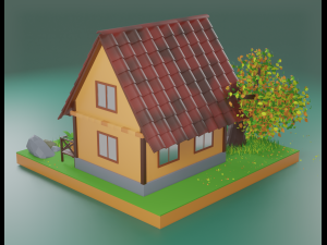 forest house scene 3D मॉडल