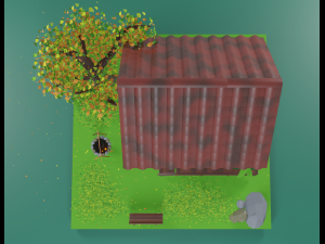 forest house scene 3D मॉडल