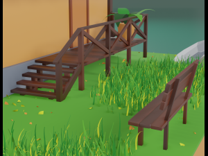 forest house scene 3D मॉडल