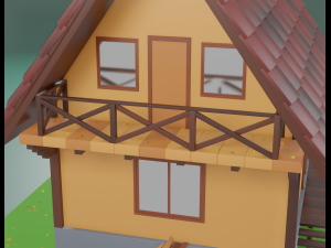 forest house scene 3D मॉडल