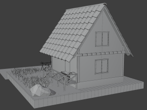 forest house scene 3D मॉडल
