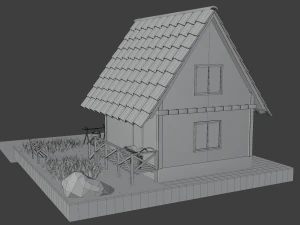 forest house scene 3D Model