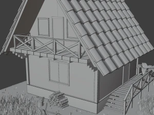forest house scene 3D Model