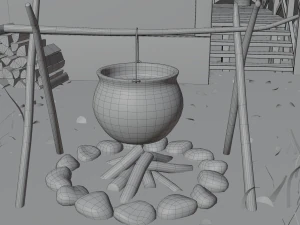 forest house scene 3D Model