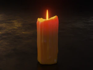 lilin yang meleleh Model 3D