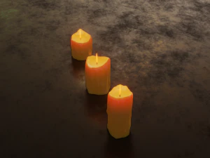 lilin yang meleleh Model 3D