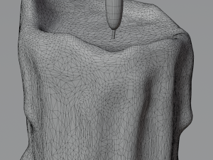 melted candles Model 3D