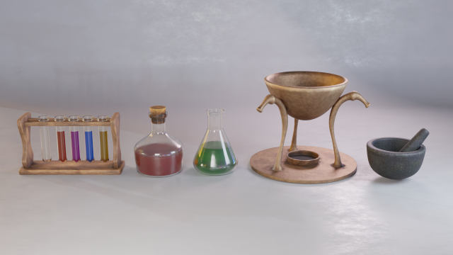 alchemy set 3Dモデル .c4d .max .obj .3ds .fbx .stl .blend 