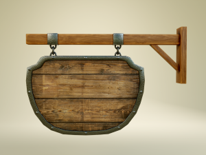 medival sign set 3D Модель