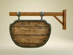 medival sign set 3D Model