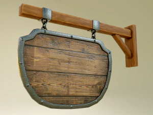 medival sign set 3D Model