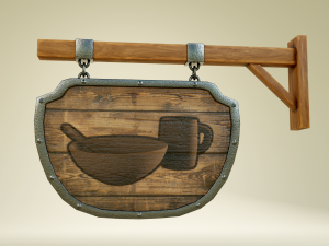 medival sign set 3D Модель