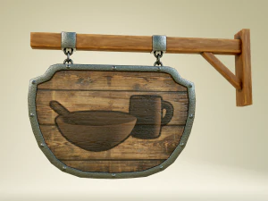 medival sign set 3D Model