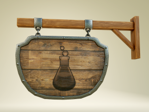 medival sign set 3D Модель