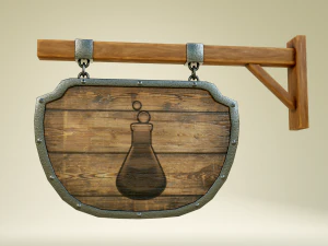 medival sign set 3D Model