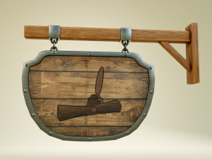 medival sign set 3D Модель