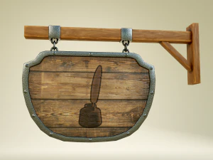 medival sign set 3D Model