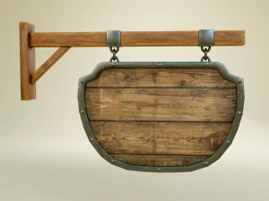 medival sign set 3D Model