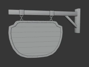 medival sign set 3D Model