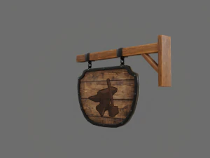 medival sign set 3D Model