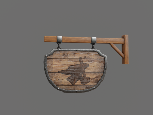 medival sign set 3D Модель