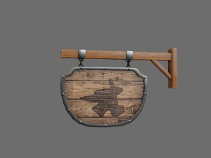 medival sign set 3D Model