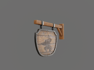 medival sign set 3D Модель