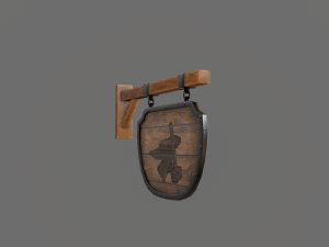 medival sign set 3D Модель
