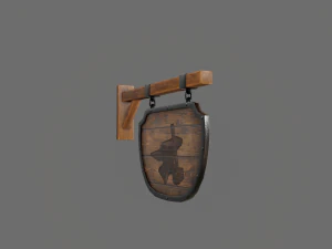 medival sign set 3D Model