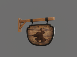 medival sign set 3D Модель